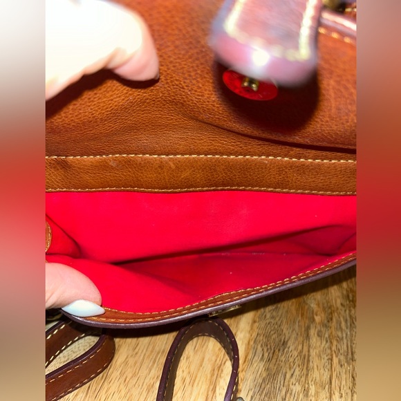 Dooney & Bourke Brown Leather Florentine Satchel Bag Purse - Picture 8 of 16